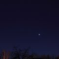 Планета  Венера  на  вечернем  небе.  Ратомка. 7.02.2017.  Фотоаппарат  Canon EOS 1100D, 18-55mm, выдержка 10\